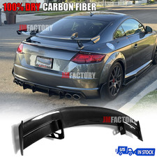 DRY Carbon Fiber Rear Trunk Spoiler Wing Lip Fit Audi TT TTS TTRS R8 Coupe 13-24 picture