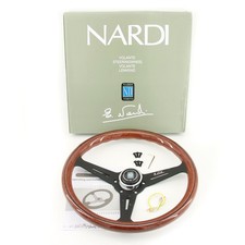 New For NARDI Classic 350mm Steering Wheel Mahogany Wood with Black Finish picture