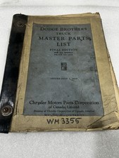 1933 Dodge Brothers Truck Master Parts List OEM Original Printed In 1934 picture