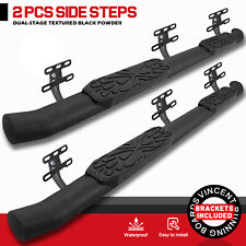 FOR 19-25 Dodge Ram 1500 Crew Cab Side Step Curved Running Boards Nerf Bar BLK picture