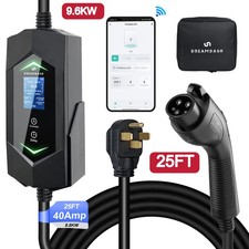 25FT Level 2 EV Charging Station 40A Home Electric Vehicle Charger NEMA14-50 picture