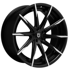 20x10 Lexani Wheels CSS-15 Black with Machined Tips Rims (4pcs) picture