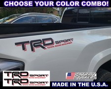 TRD Sport Stickers Decals, Fits Toyota Tacoma, Tundra, 4Runner, FJ, Pair (2) picture