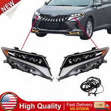 New For 2009-2016 Toyota Venza LED Headlights Headlamps Projector DRL Black Set picture