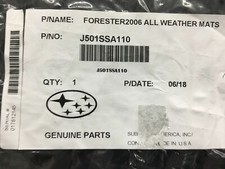 Genuine 2003 - 2008 Subaru Forester All weather Rubber floor mats Black OEM 4pcs picture