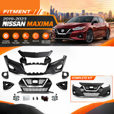 Complete Front Bumper Cover Kit W/ Fog Fit 2019-2023 Nissan Maxima W/ Park Hole picture
