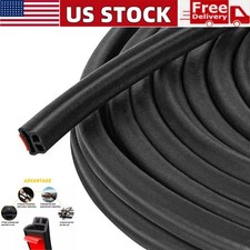 Car Door Seal Strip 33ft Car Weather Stripping Double Layer Rubber Weatherstrip picture