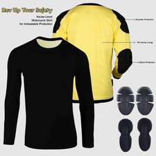 Motorcycle Full Kevlar Lined T-shirt Motorbike | CE Level 1 Armor | All season picture