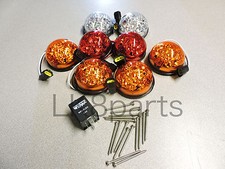 Land Rover Defender Britpart Wipac LED Upgrade Lamps Kit 73mm LED Style New picture