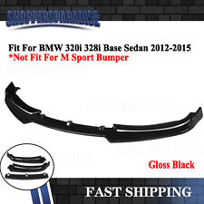 For BMW F30 320i 328i Base 12-2015 Gloss Black Front Bumper Lip Spoiler Splitter picture