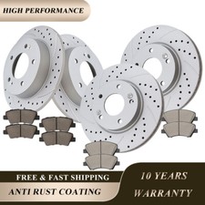 Fit Hyundai Elantra Veloster GT Kia Forte Front Rear Rotors Brake Pads Brakes picture