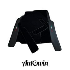AutoWin Brand Black Floor Mats For Ferrari 456 Italian Edition with Leather picture