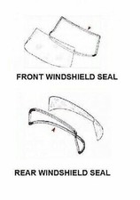 FRONT AND REAR Rubber WINDOW WINDSHIELD Seal 2 PCS Mercedes Benz W123 COUPE picture