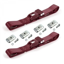 Ford GT40 1964 - 1969 Standard 2pt BURG Belt Kit w/Brackets-2 Belts   picture