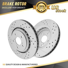 12.60 inch (320mm) Front Drilled and Slotted Disc Brake Rotors for Acura TLX MDX picture