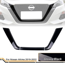 For 2019-2024 Nissan Altima Front Grille Frame Cover Trim Glossy Black JDM Style picture