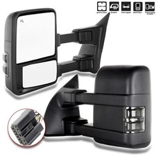 For 03-07 Ford F250 Super Duty Power Heated LED Signal Side Towing Mirrors Pair picture
