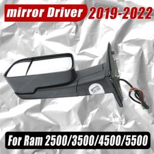 Fit 2019-22 Ram 2500 3500 Rotatable Heat Tow Mirror+Puddle Left Driver Side picture