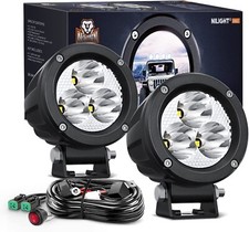 Nilight 3Inch Round Motorcycle Led Light Pods 2PCS Spot Led Fog Light 1550LM picture