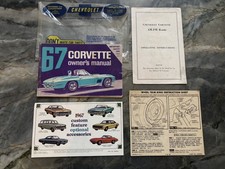 1967 Corvette Original 1st Edition Owners Manual Set 1/2 Card AM/FM Instructions picture