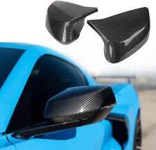Real Carbon Fiber Add-On Side View Mirror Covers Caps Fit For Corvette c8 20-24 picture