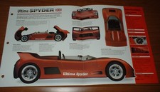 1998 ULTIMA SPYDER SPEC SHEET BROCHURE PHOTO INFO PAMPHLET V8 92-99 picture