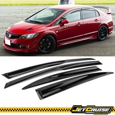 Fits 06-11 Honda Civic Sedan Acrylic Mug Style Window Visors Rain Sun Guard 4Pc picture