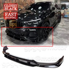 For BMW G06 X6 M Sport 2020-2023 GT Style Glossy Black Front Bumper Lip Splitter picture