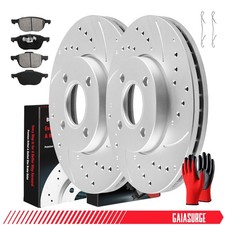 10.94'' 278mm Front Drilled Brake Rotors Ceramic Pads for 2005 - 2007 Ford Focus picture