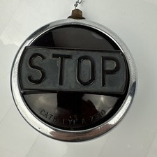 Vintage Cats Eye A-7510 Embossed Stop Lamp Chrome Housing Raised Lettering picture