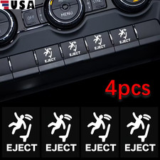 4Pcs  Eject Blank Car Button Stickers, Funny Seat Eject Vinyl Decal Fits Hot USA picture