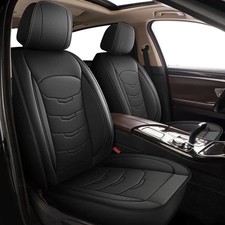 RAWAKORW Luxury Black Leather Seat Covers for Hyundai Tucson 2022-2026 Full Set picture