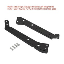 Black Saddlebag Rail Support Bracket Left & Right Side Fit for Harley Touring picture