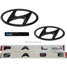 OEM Hyundai Black Emblem 4PCS SET Night Edition H Logo for Palisade 2020-2025 picture