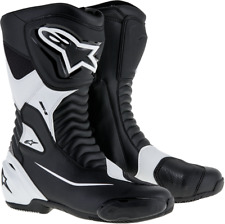 Alpinestars Men's SMX-S Motorcycle Boots Black/White Size 47 EU picture