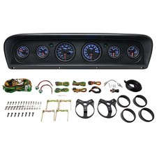 GlowShift Cluster Dash Pod Black Dial 6-Gauge Package Bundle for 67-72 Ford F100 picture