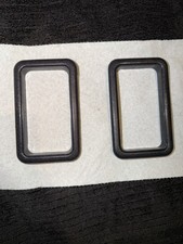 1975-1993 Volvo 240 244 245 Black Interior Door Handle Trim Bezel Pair READ OEM picture