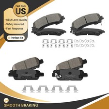 Front & Rear Disc Brake Pads w/ Hardware For Nissan Rogue Infiniti Q60 QX50 Q50 picture