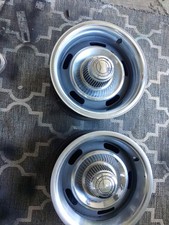 TWO  CHEVROLET 14X7 YJ STYLE RALLY WHEELS COMPLETE SS CAMARO RIMS picture
