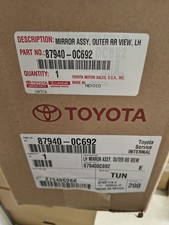 87940-0C692 OEM *Brand New* 22-26 Tundra/23-25 Sequoia Left Mirror (Driver) picture