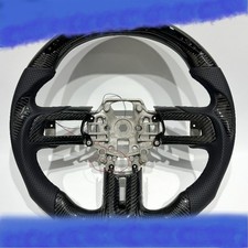 With LED Real Carbon Fiber Car Steering Wheel for Ford Mustang GT 2018-2023 picture