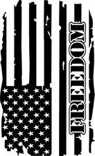  FREEDOM Distressed American Flag Compatible Truck Hood Vinyl any Vehicle  picture