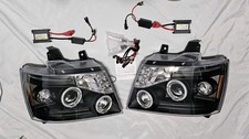 Fits 2007-2014 Chevy Tahoe Suburban Avalanche LED Halo Projector Headlights Lamp picture