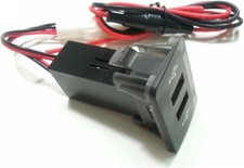 Recessed Outlet Double/Dual USB RED Charger Fit for Volkswagen VW Golf MK4 12V picture