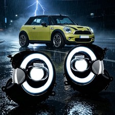 2xLED Headlights For 2007-2015 Mini Cooper R56 R57 R58 R59 w/Sequential Signals picture