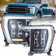 2* VLAND Full LED Projector Headlights For 2021-2023 Ford F-150 14th Gen Pickup picture