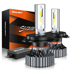 SEALIGHT H4 LED Headlight Bulbs Conversion Kit High Low Beam 6000K Super Bright picture