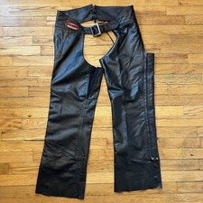 Harley-Davidson Men's Leather Motorcycle Chaps Size Large picture