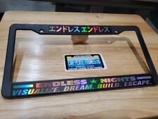 oil slick hologram Endless Nights Japanese Lowered JDM Drift License Plate Frame picture
