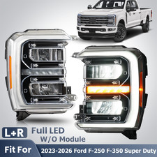 Full LED Headlight For 2023-2026 Ford F-250 F-350 Super Duty Left and Right Pair picture